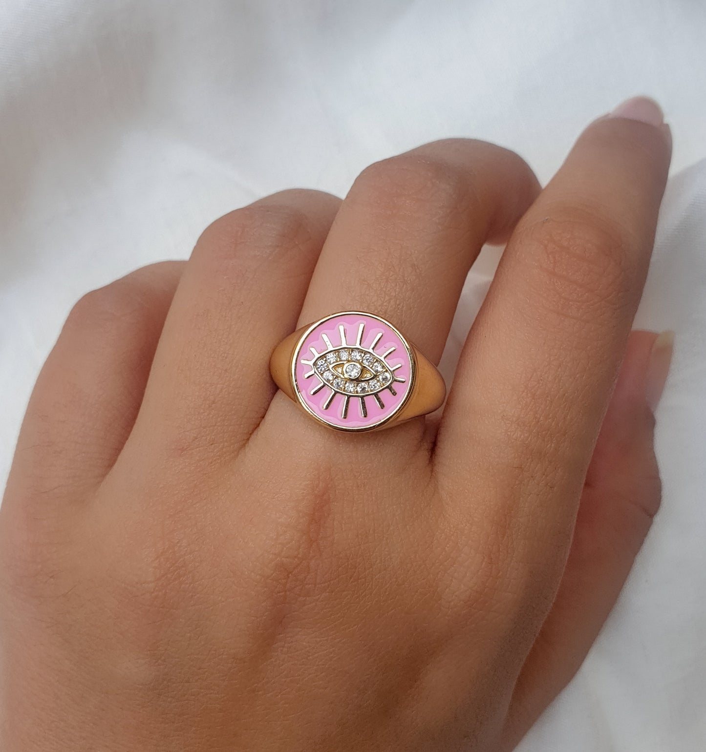 Pink Sharon Eye Ring