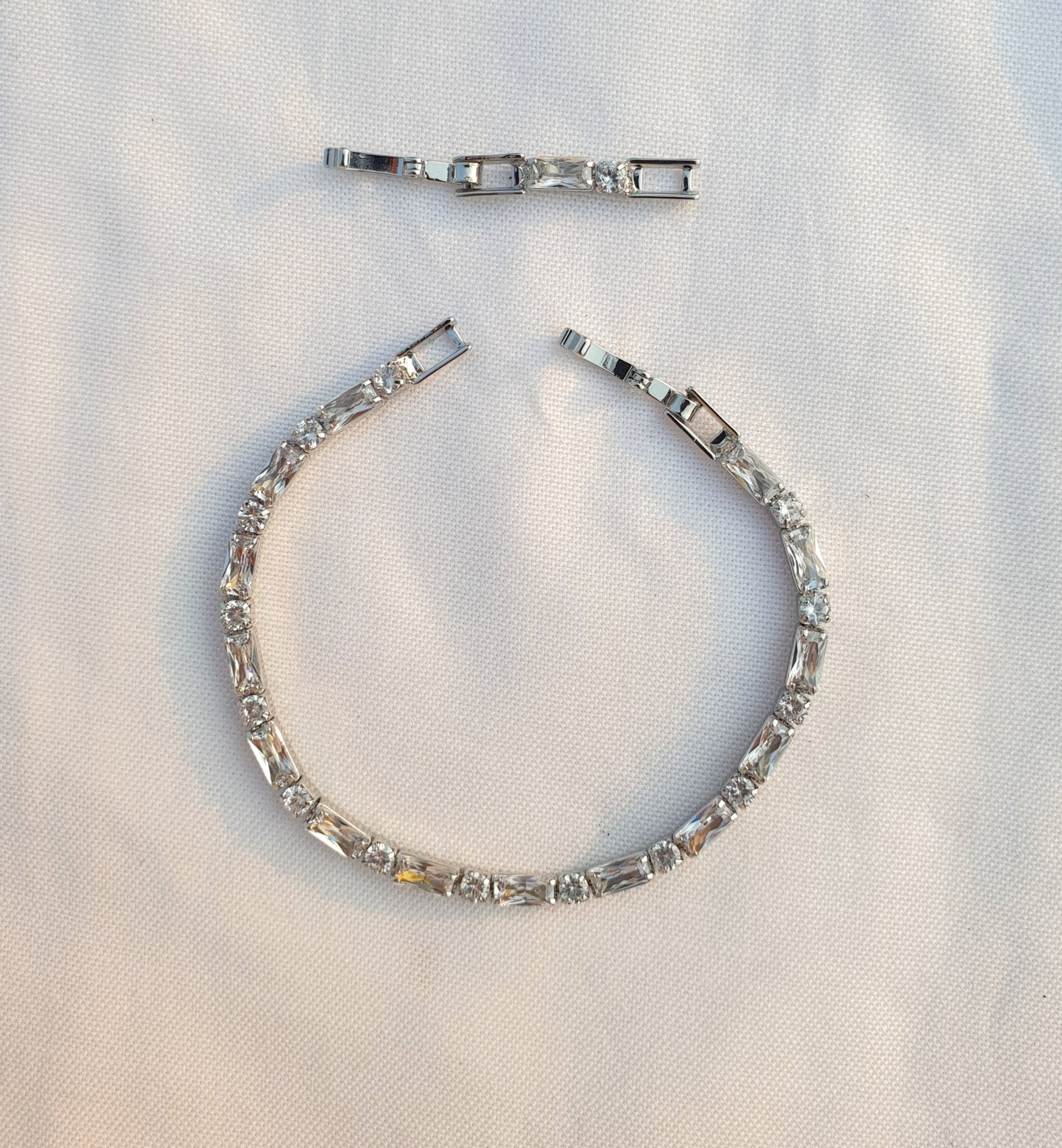 Crystal Samba Tennis Bracelet (Silver)