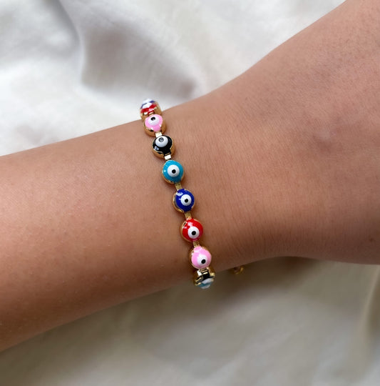 Multi Beads Evileye Bracelet