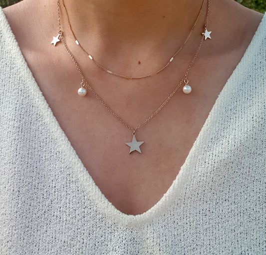 Amelia Star & Pearl Necklace