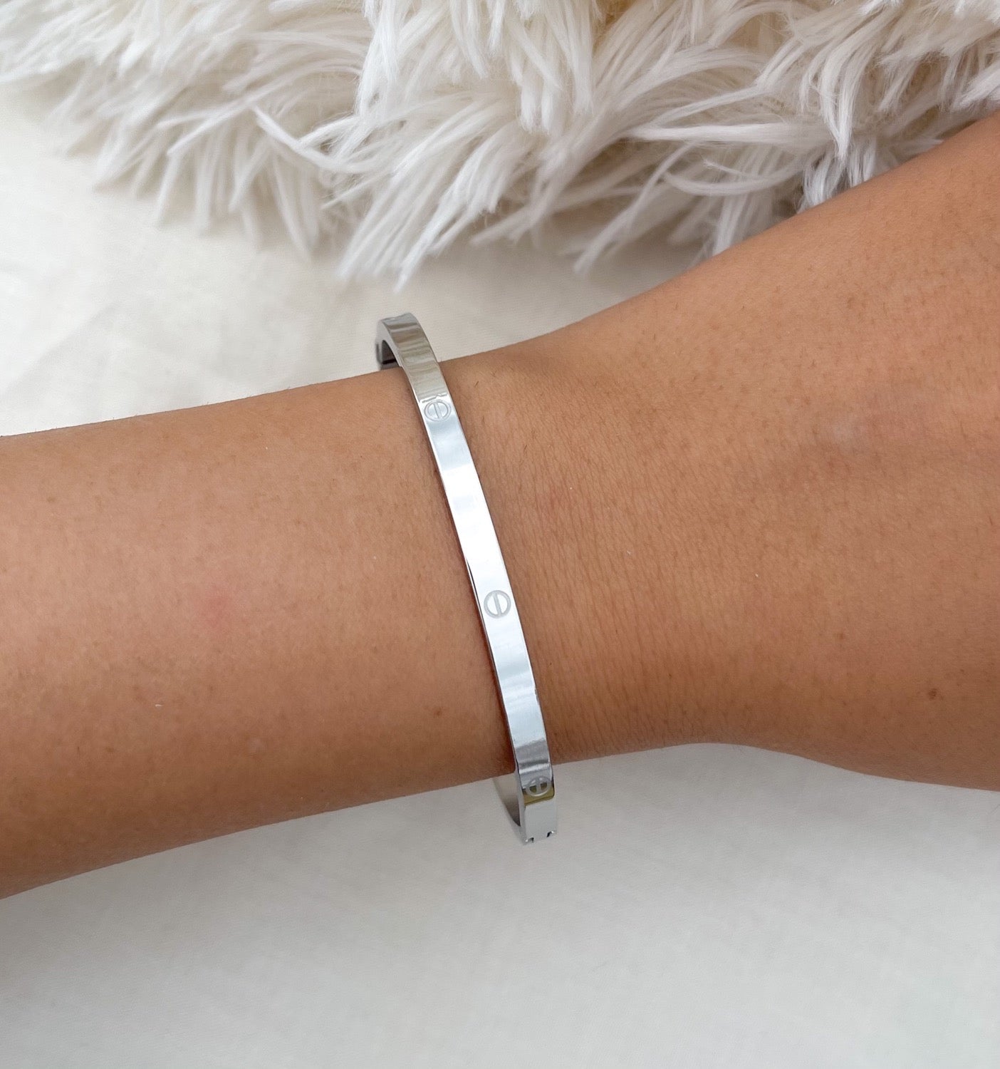 CC Thin Bracelet Band (Silver)