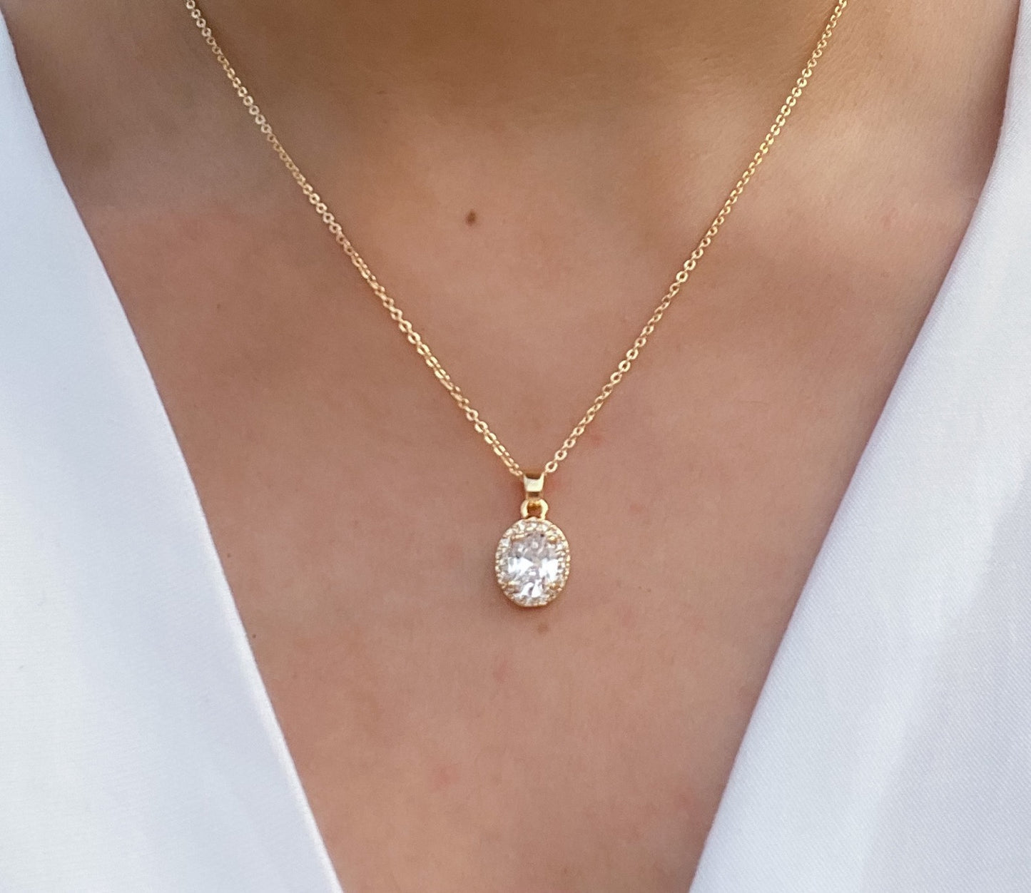 Crystal Venice Necklace (Gold)