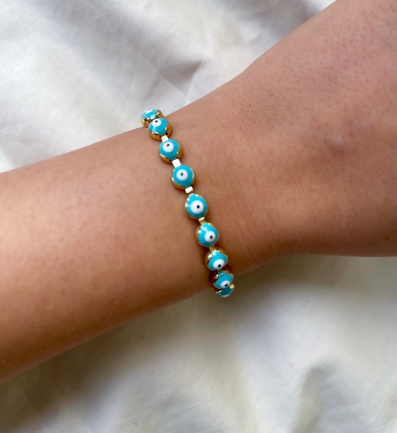 Turquoise Beads Evileye Bracelet