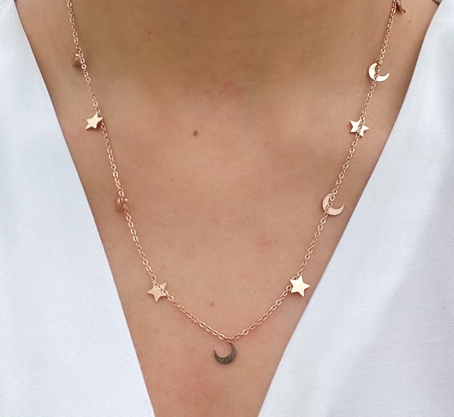 Ciara Moon Star Charm Necklace