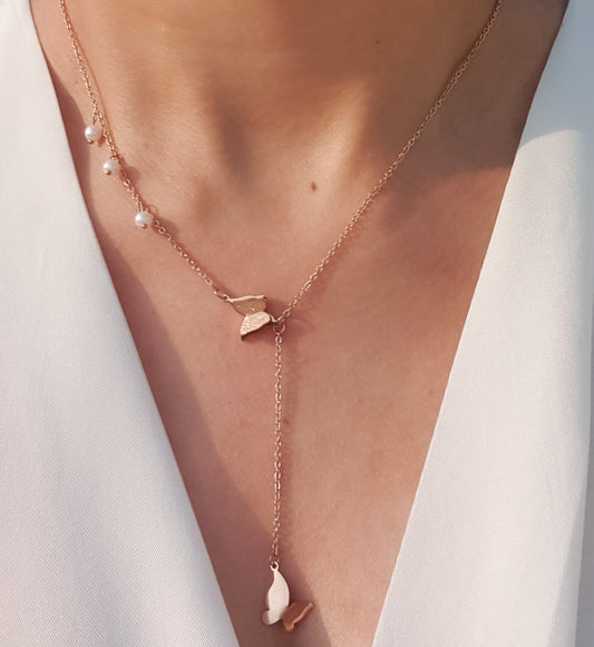 Butterfly Drop Necklace