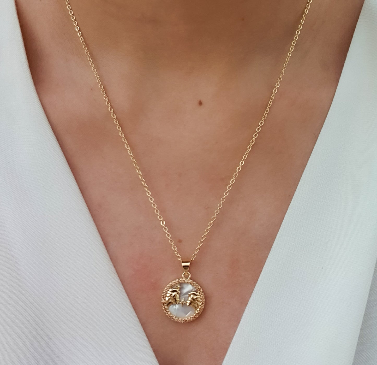 Ellie Zodiac Necklace (Gemini)