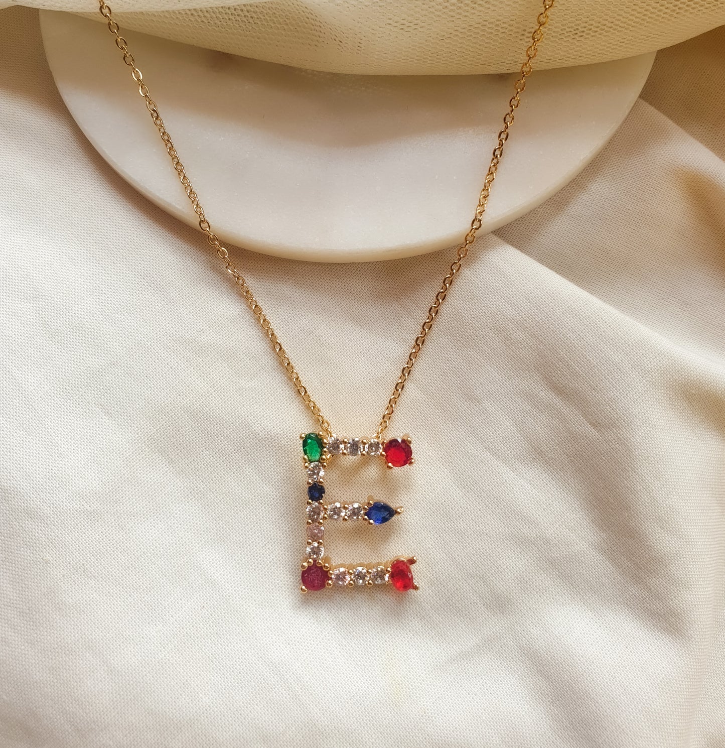 Monogram Letter E Necklace