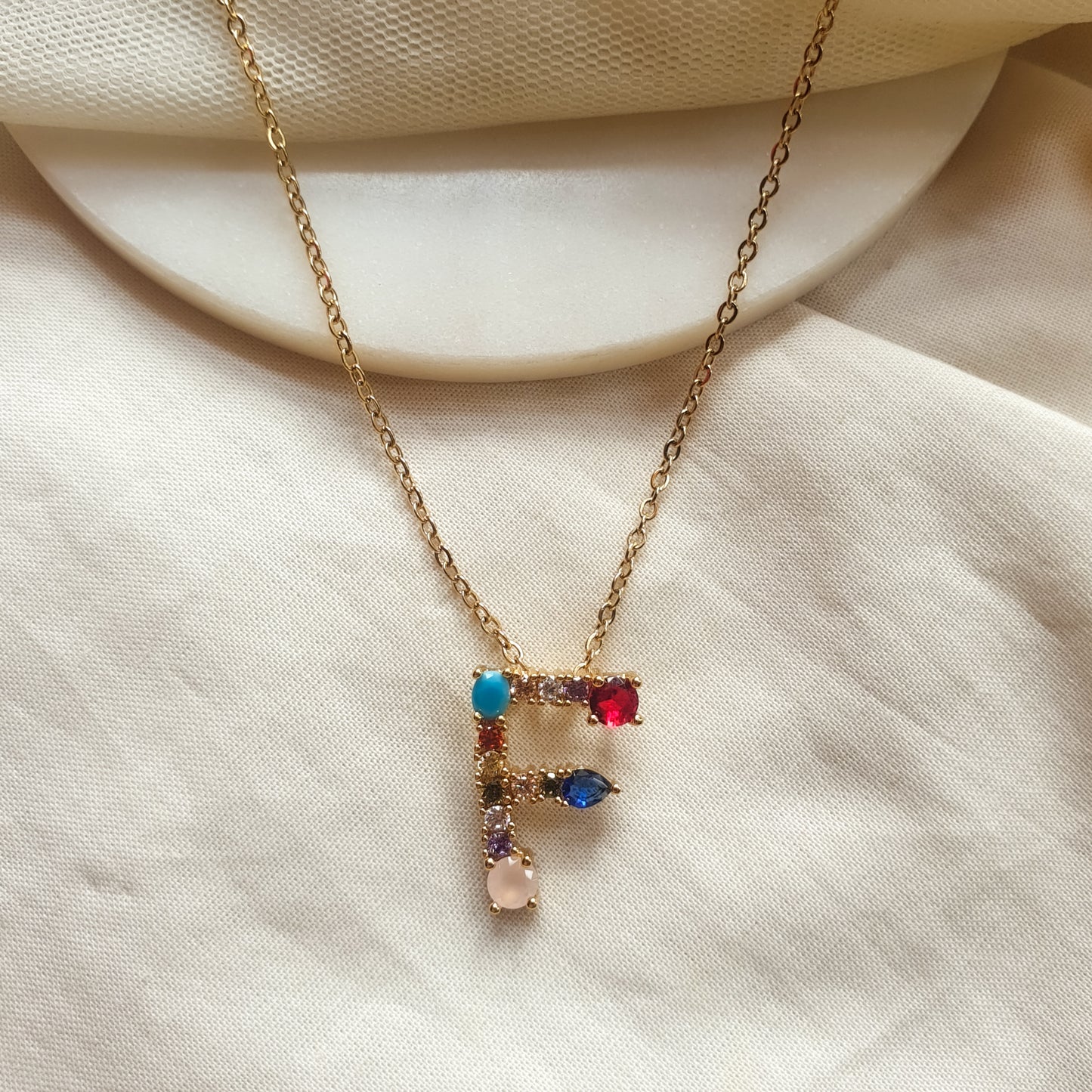 Monogram Letter F Necklace