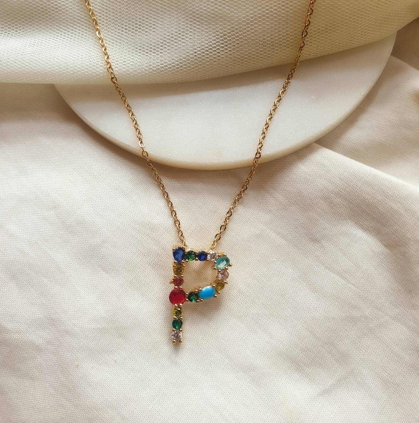 Monogram Letter P Necklace