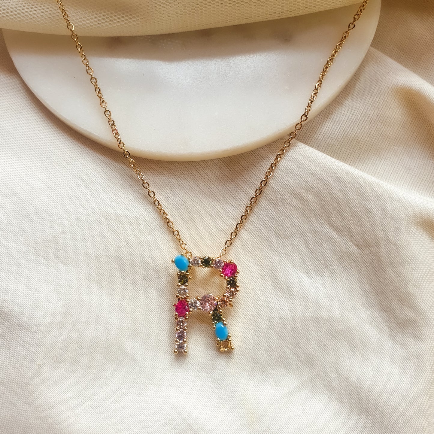 Monogram Letter R Necklace