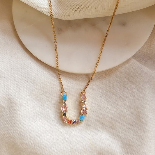 Monogram Letter U Necklace