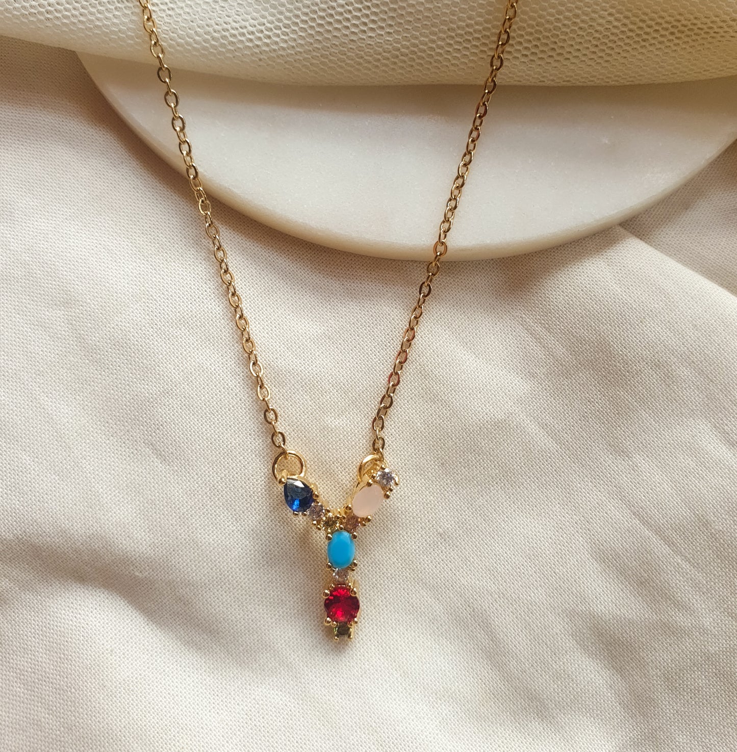 Monogram Letter Y Necklace