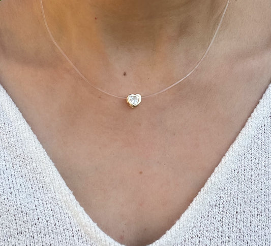 Solitaire Heart Necklace