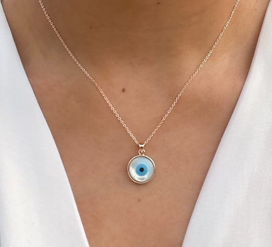 Zella Eye Necklace (Rose gold)