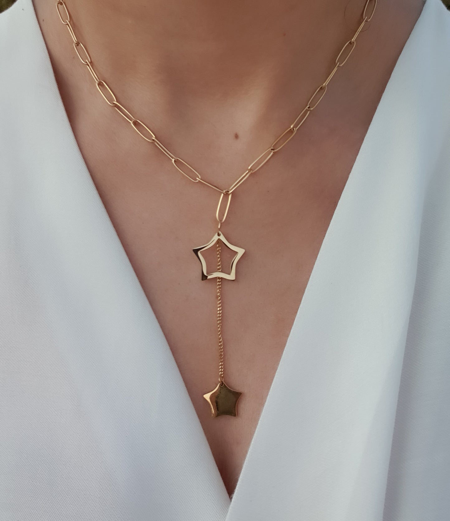 Star link Drop Necklace