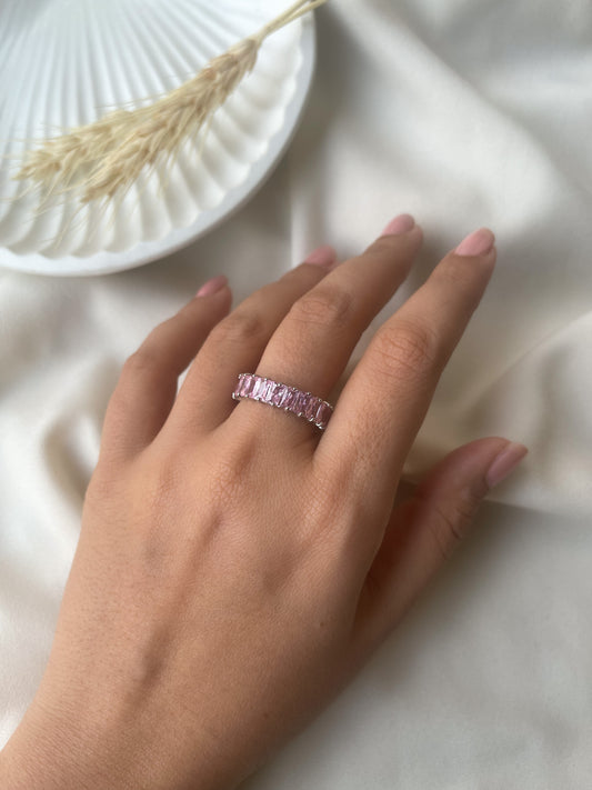 Pink Baguette Ring